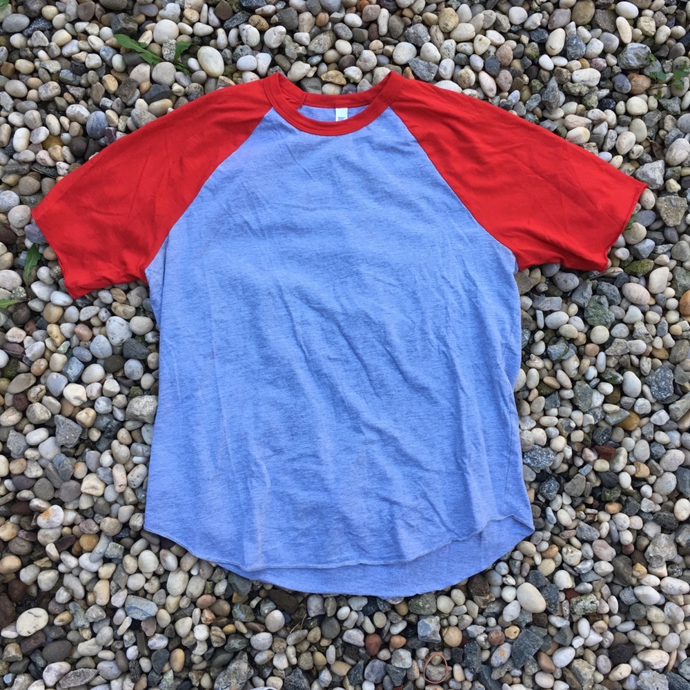 Men’s American Apparel Baseball Short Sleeve Tee